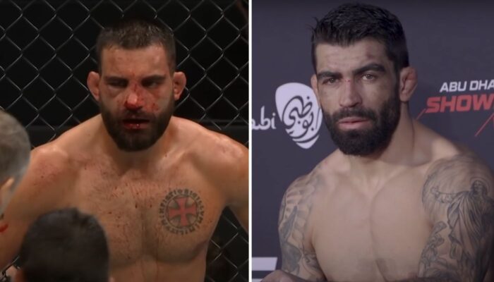 Benoit Saint-Denis lors de sa première défaite à l'UFC contre Elizeu Zaleski