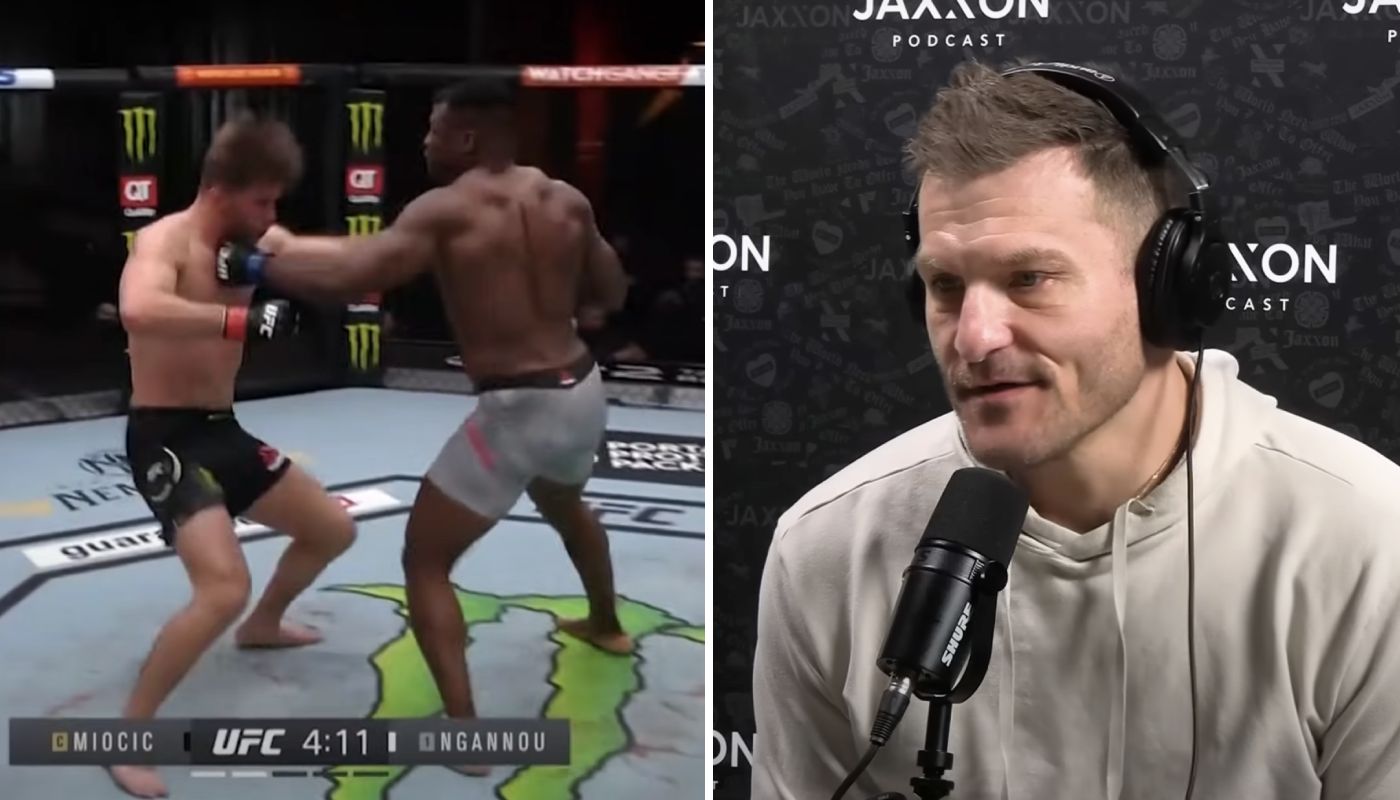 Stipe Miocic, légende et ancien champion UFC, lors du combat contre Francis Ngannou