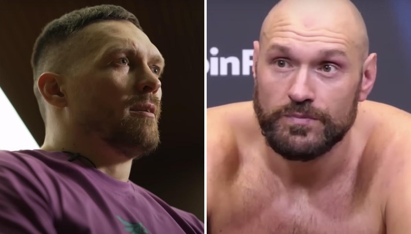 Les stars de la boxe Oleksandr Usyk (gauche) et Tyson Fury (droite)