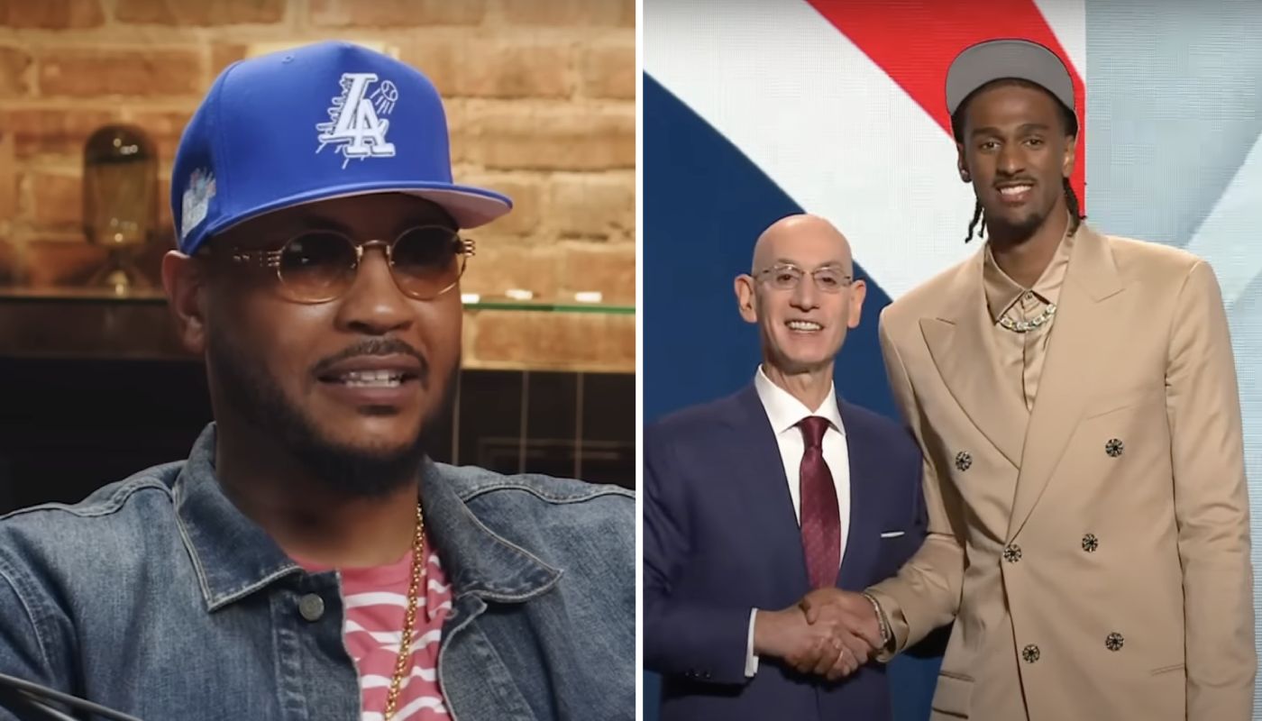 La légende Carmelo Anthony et Alexandre Sarr, n°1 de la Draft 2024