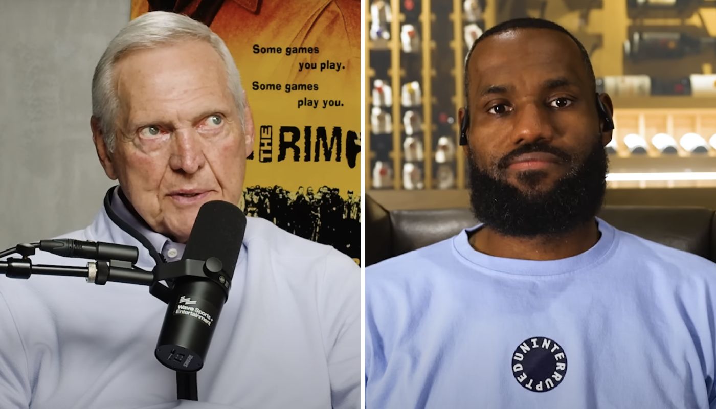 Jerry West et LeBron James, deux légendes des Lakers