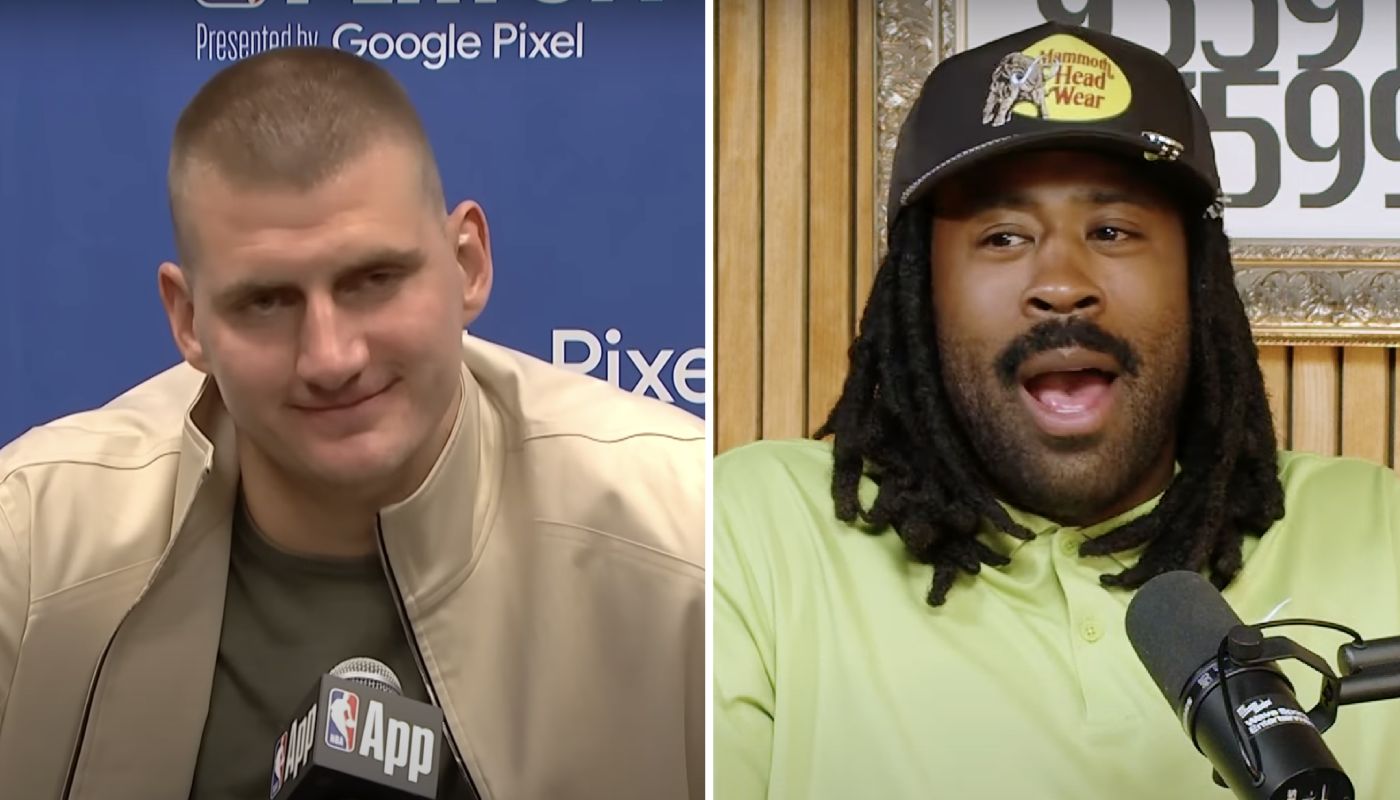 Les deux coéquipiers aux Nuggets Nikola Jokic et DeAndre Jordan