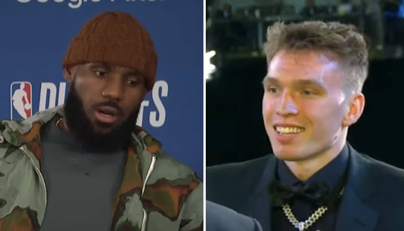 LeBron James et le nouveau joueur des Lakers, Dalton Knecht
