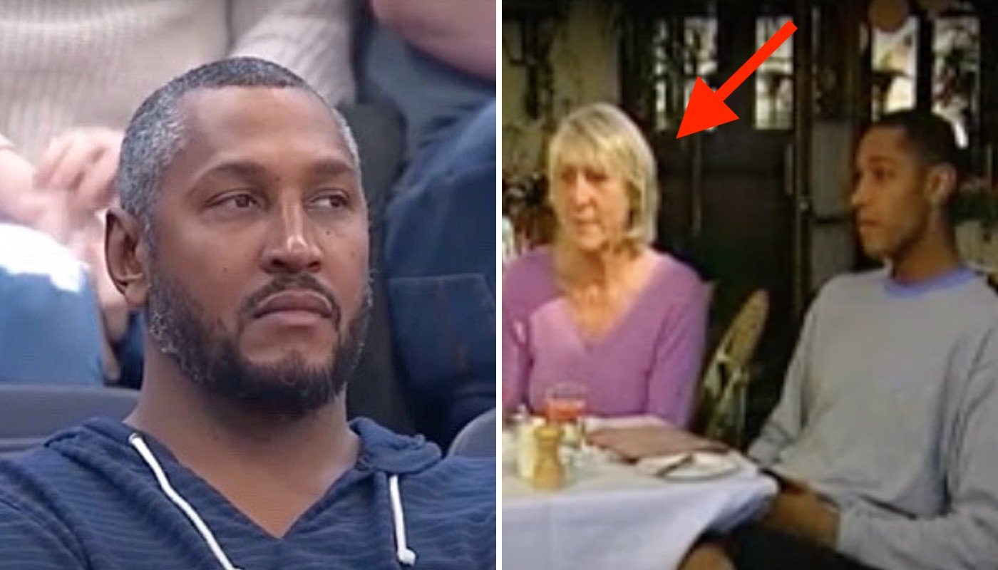 La légende NBA française Boris Diaw (gauche), accompagnée par sa mère Élisabeth Riffiod (droite)