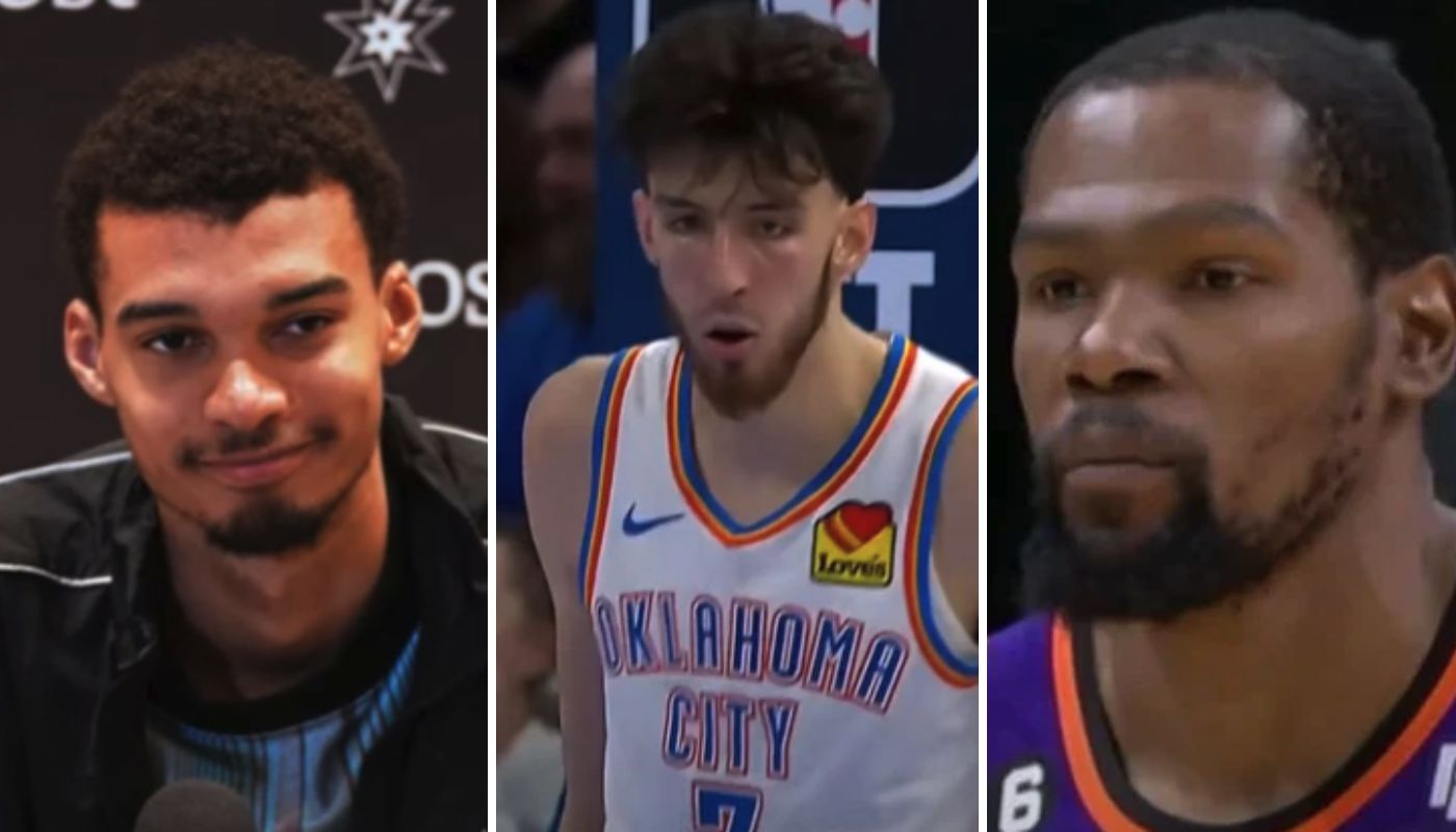 Victor Wembanyama, Chet Holmgren et Kevin Durant