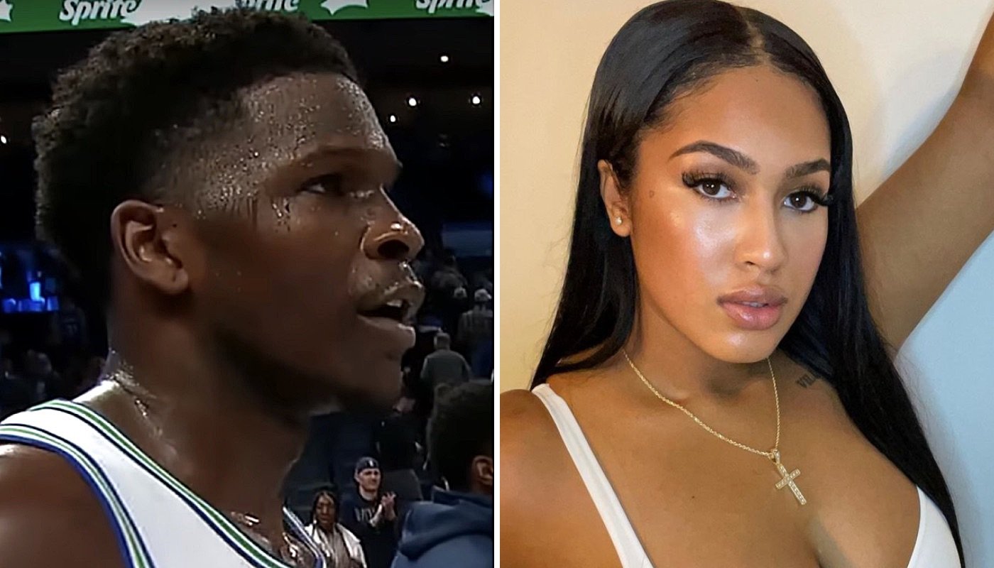 La star NBA des Minnesota Timberwolves, Anthony Edwards, et la model Instagram Ally D (droite)