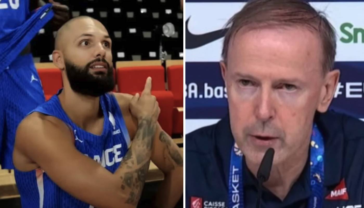 Evan Fournier et Vincent Collet