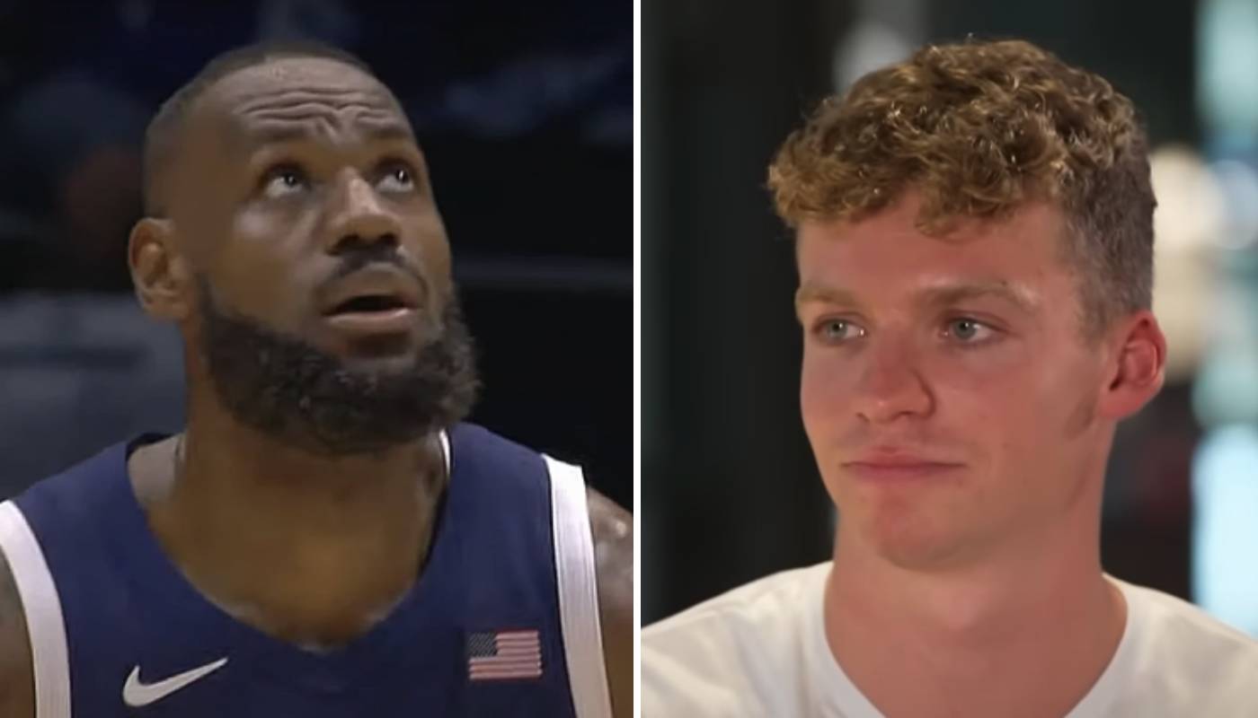 LeBron James et Léon Marchand