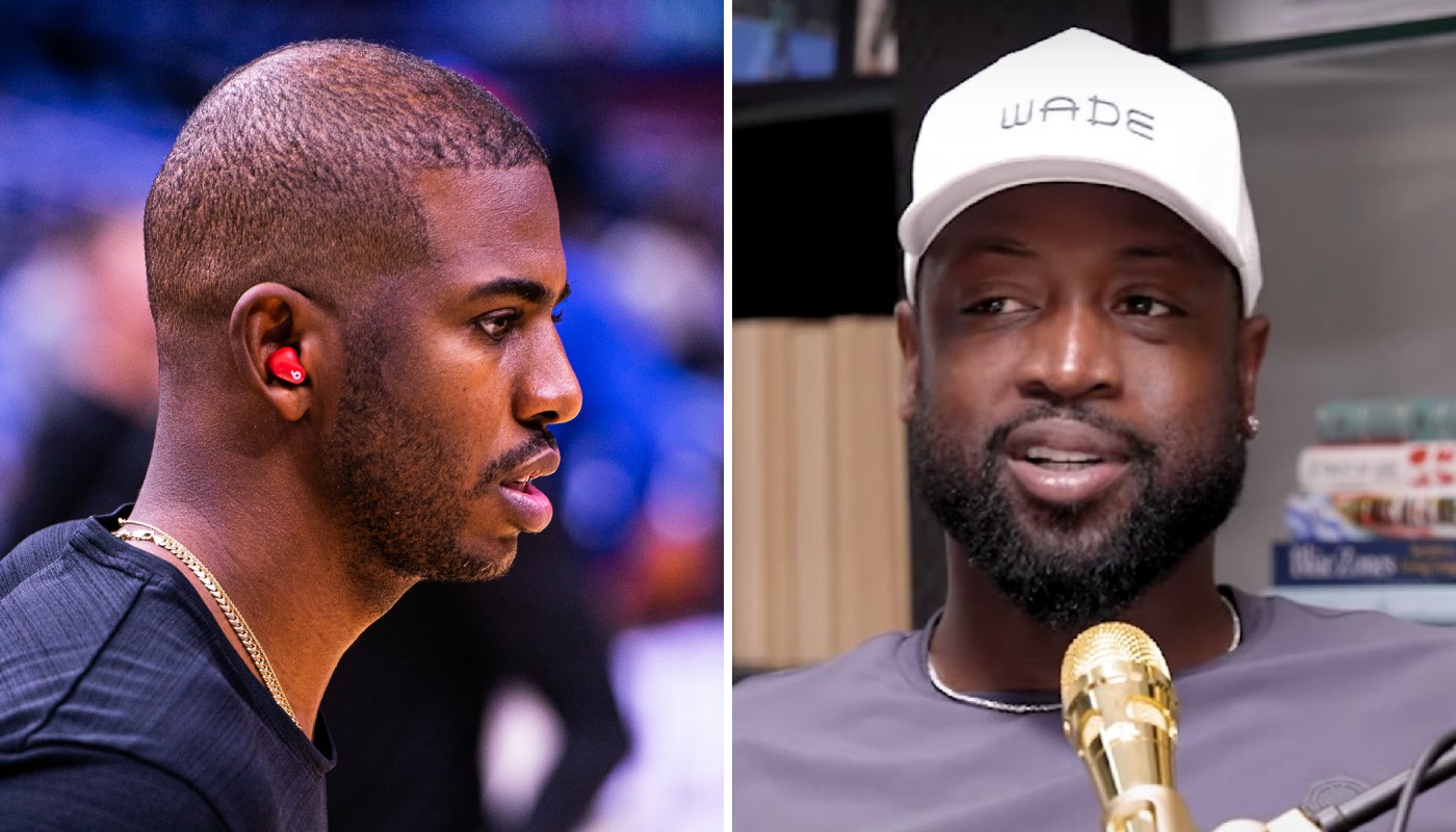 Les légendes NBA Chris Paul (gauche) et Dwyane Wade (droite)