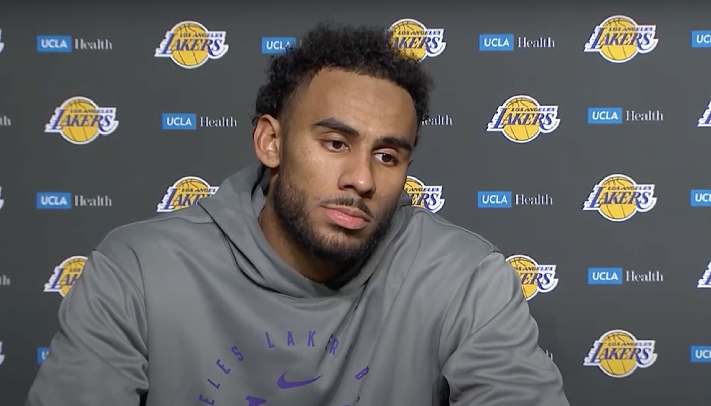 Le joueur NBA français des Los Angeles Lakers, Armel Traoré