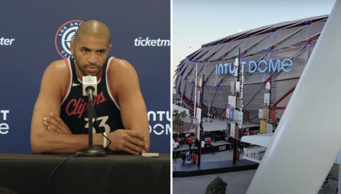 Nicolas Batum des Clippers et la nouvelle salle de la franchise, l'Intuit Dome