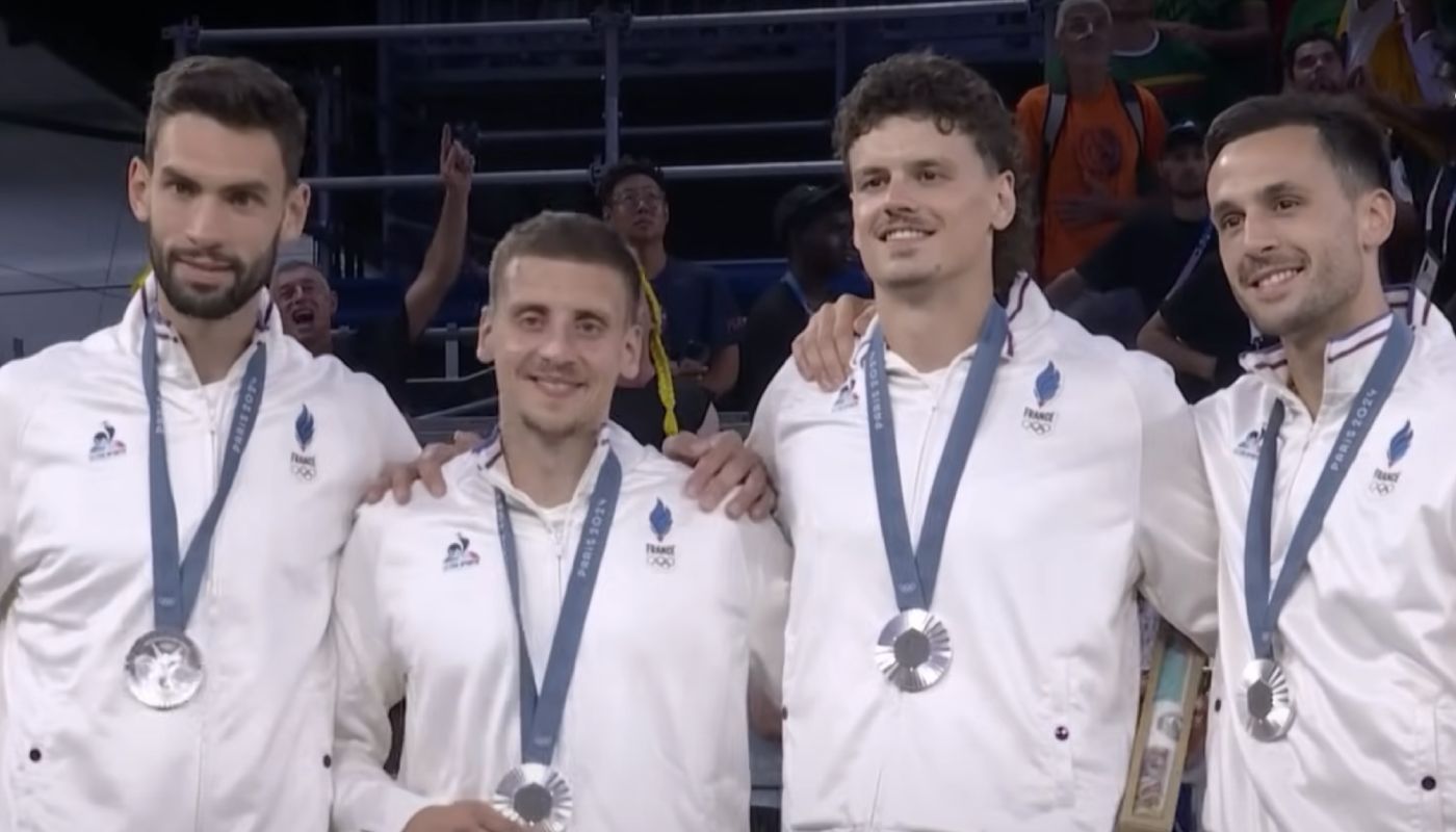 L'équipe de France de basket 3x3 lors des JO de Paris