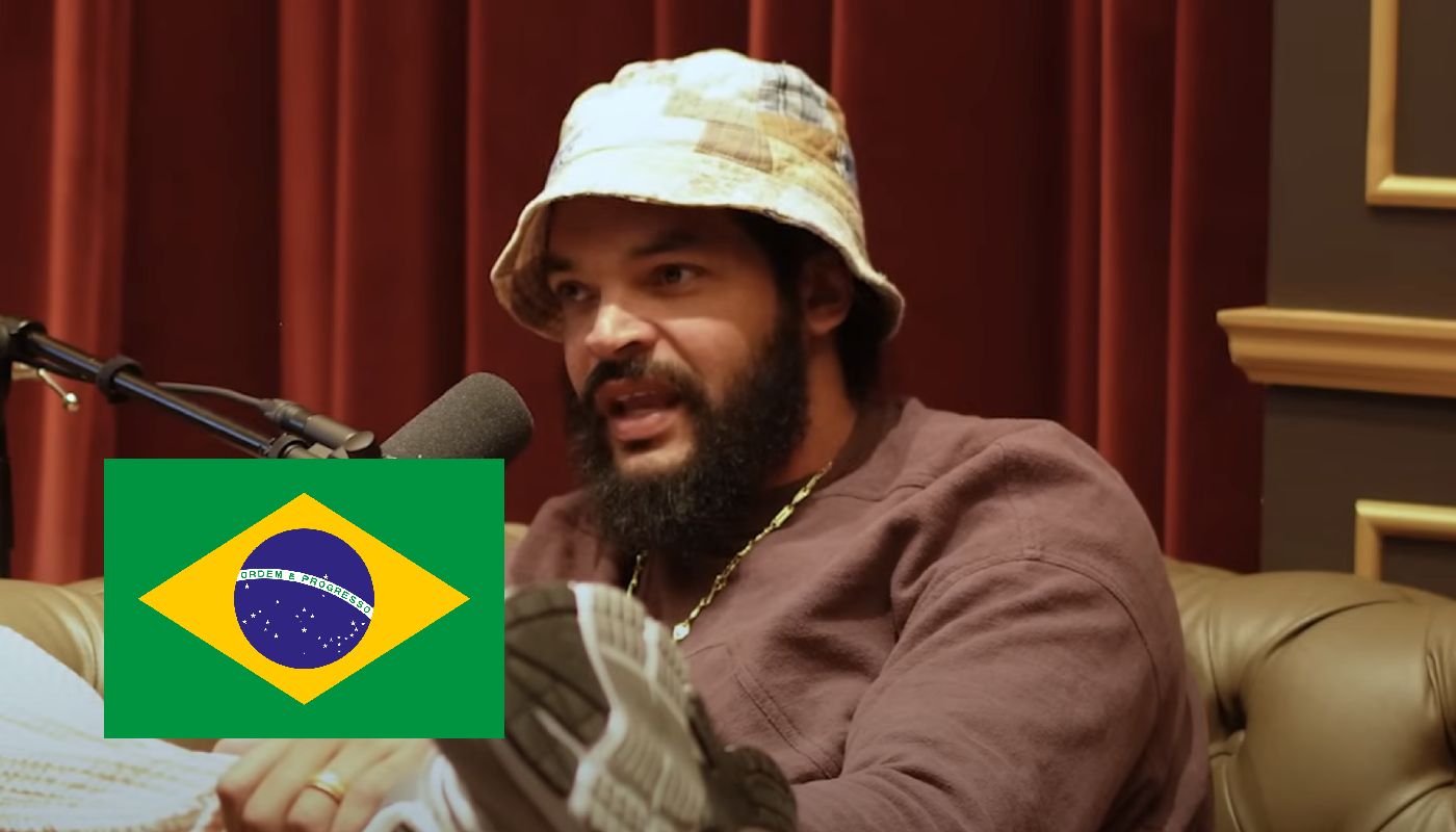 Joakim Noah et le drapeau du Brésil