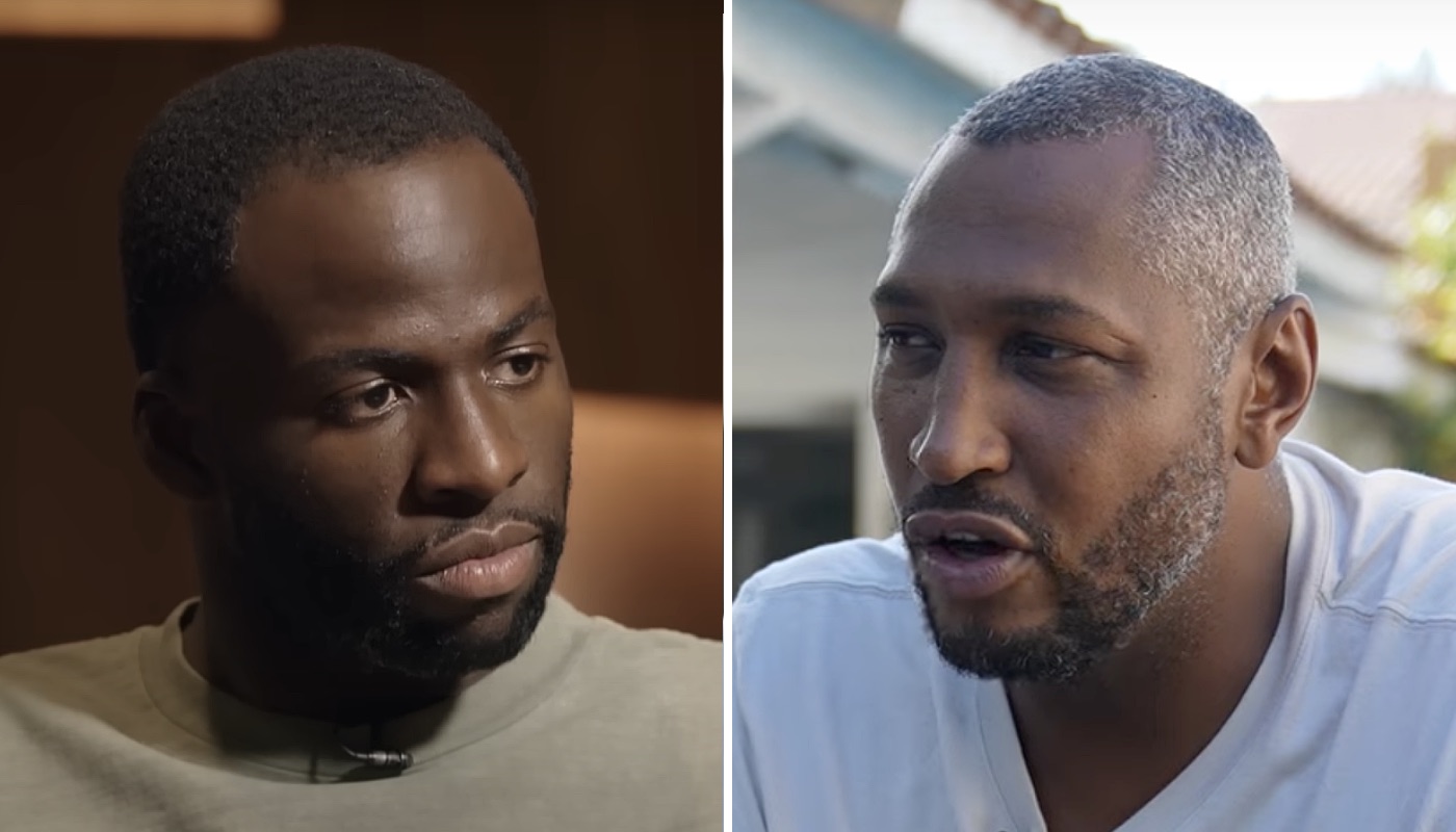 Les joueurs NBA Draymond Green (gauche) et Boris Diaw (droite)