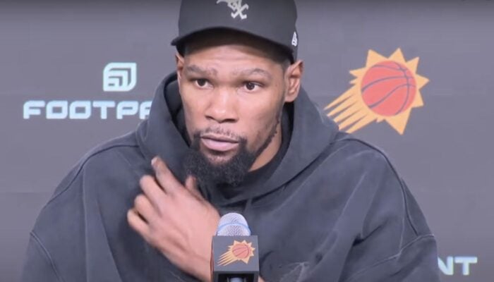 Kevin Durant en conférence de presse