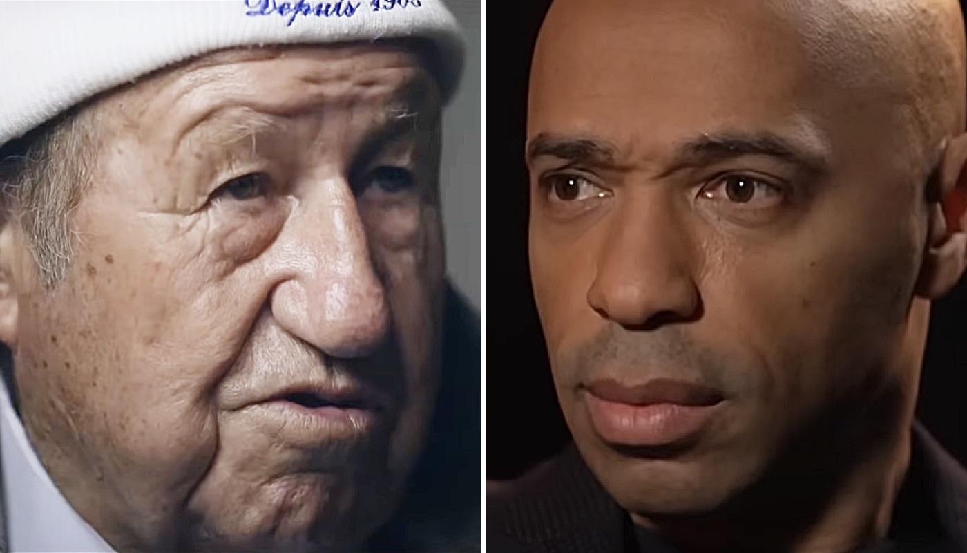 Les légendes du football français, Guy Roux (gauche) et Thierry Henry (droite)