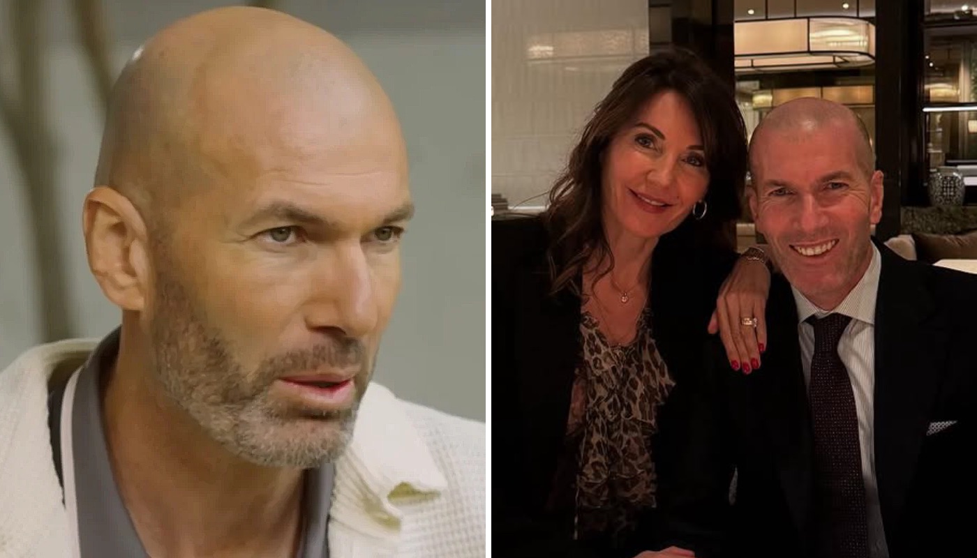 L'ancien footballeur français Zinédine Zidane et son épouse, Véronique