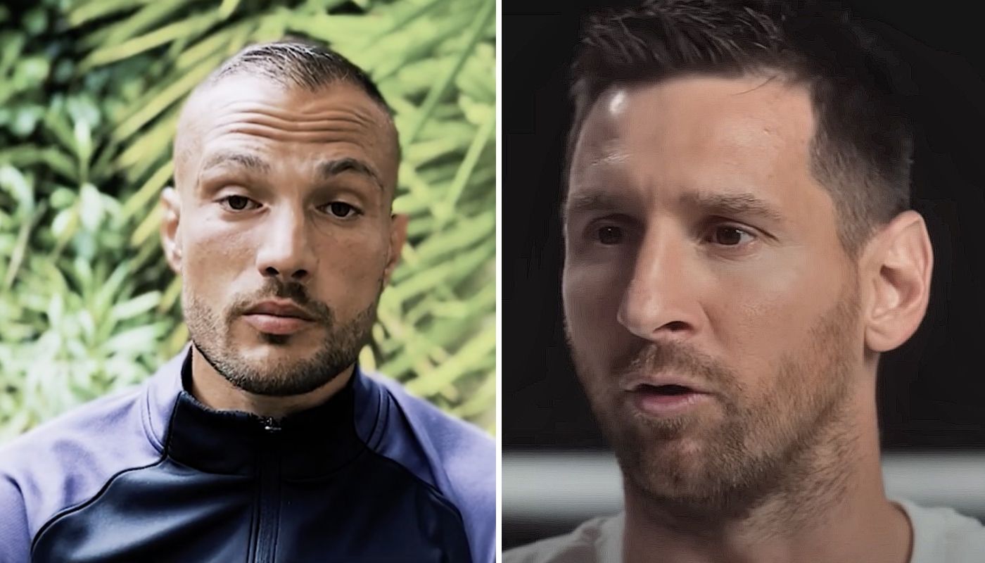 Yohan Mollo et Lionel Messi