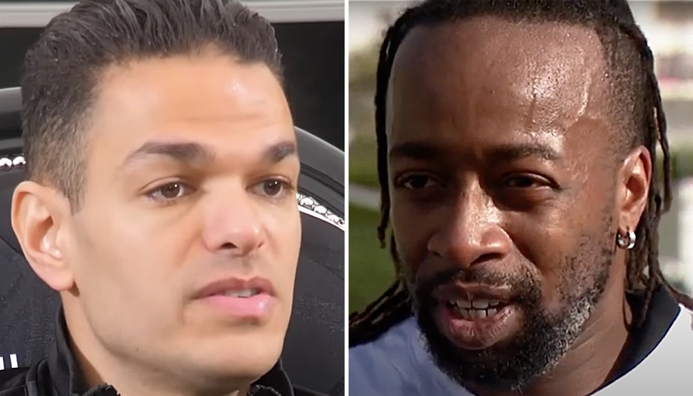 Les anciens footballeurs Hatem Ben Arfa (gauche) et Sidney Govou (droite)