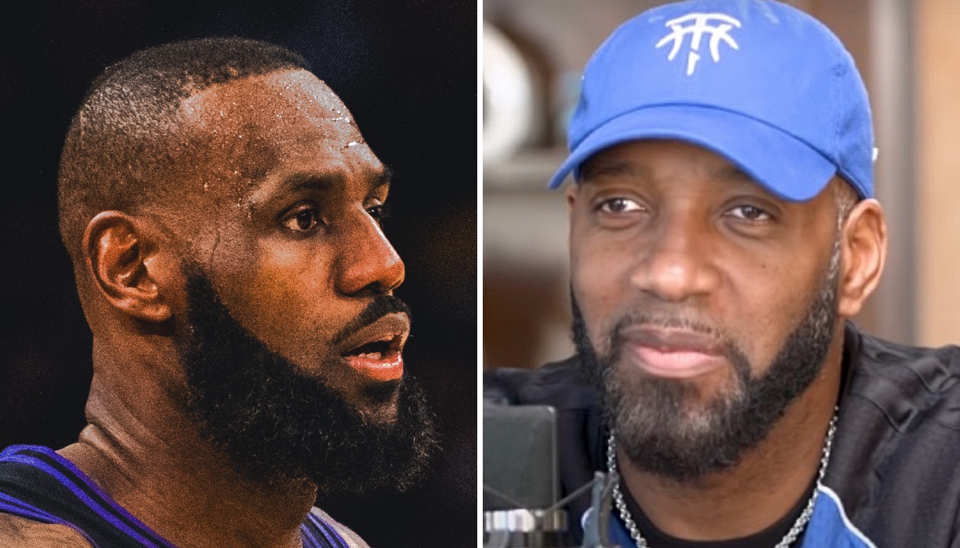 Les légendes NBA LeBron James (gauche) et Tracy McGrady (droite)