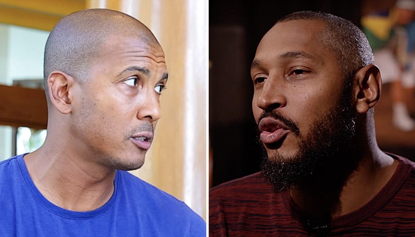 Les anciens joueurs NBA Raja Bell (gauche) et Boris Diaw (droite)