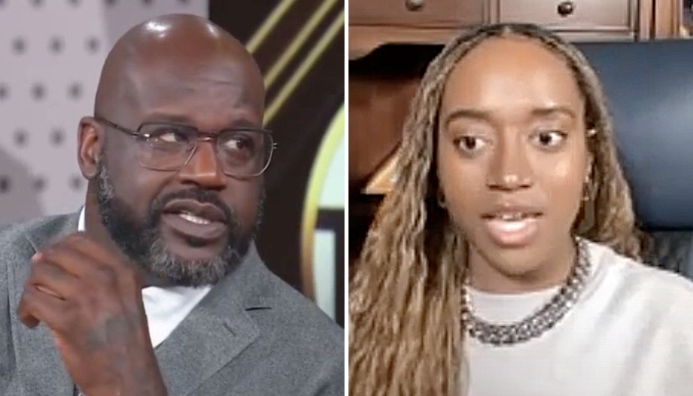 La légende NBA Shaquille O'Neal (gauche) et sa fille aîné, Taahirah (droite)
