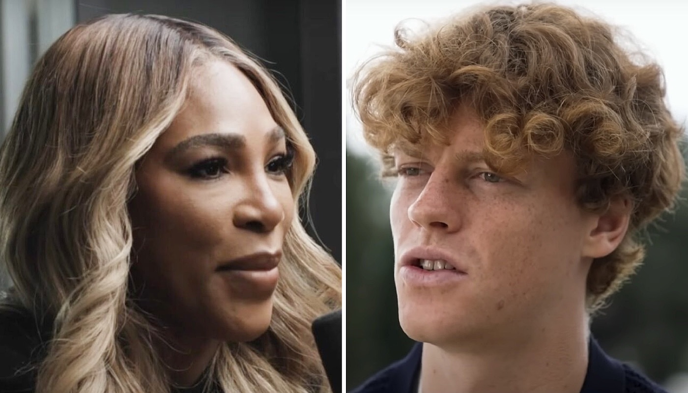 Les stars du tennis Serena Williams (gauche) et Jannik Sinner (droite)