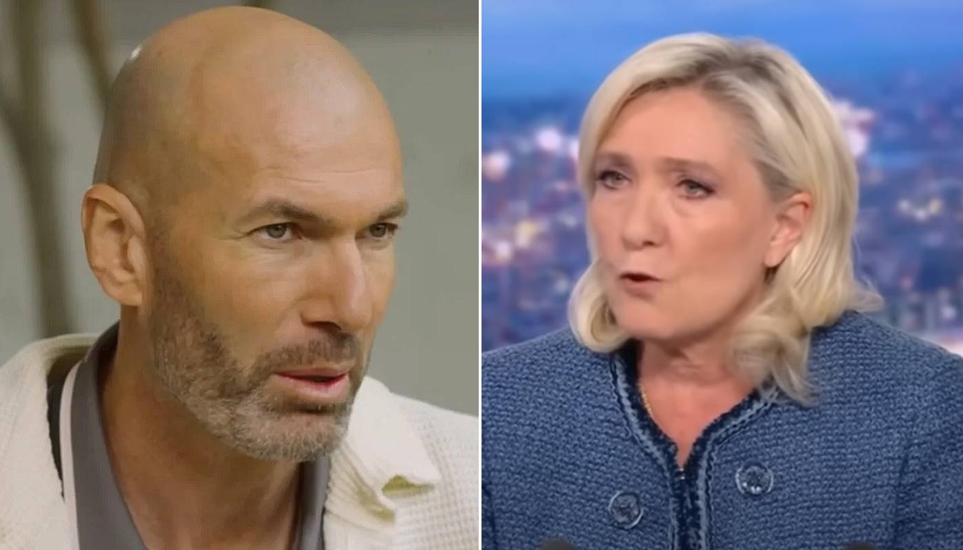 Zinedine Zidane et Marine Le Pen