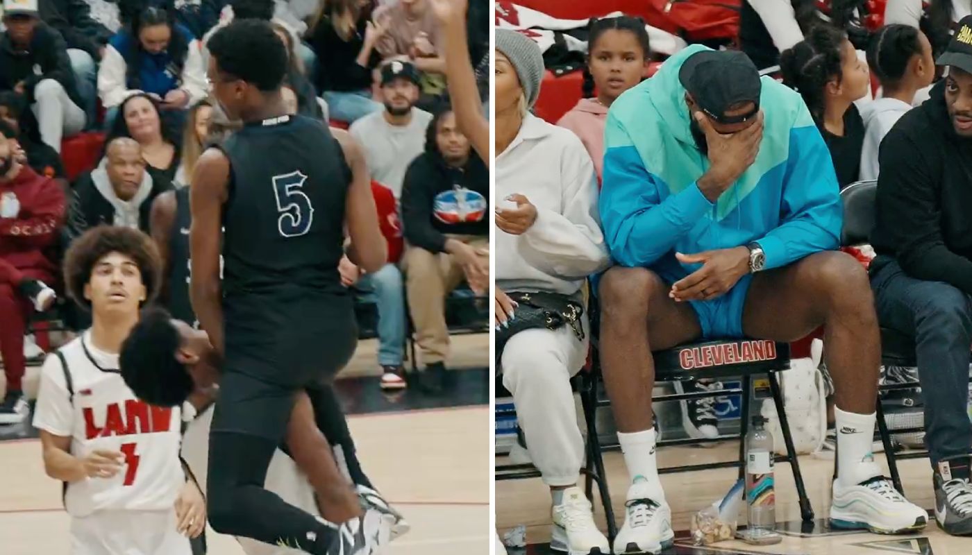 Bryce James a tenté le poster devant son père Lebron