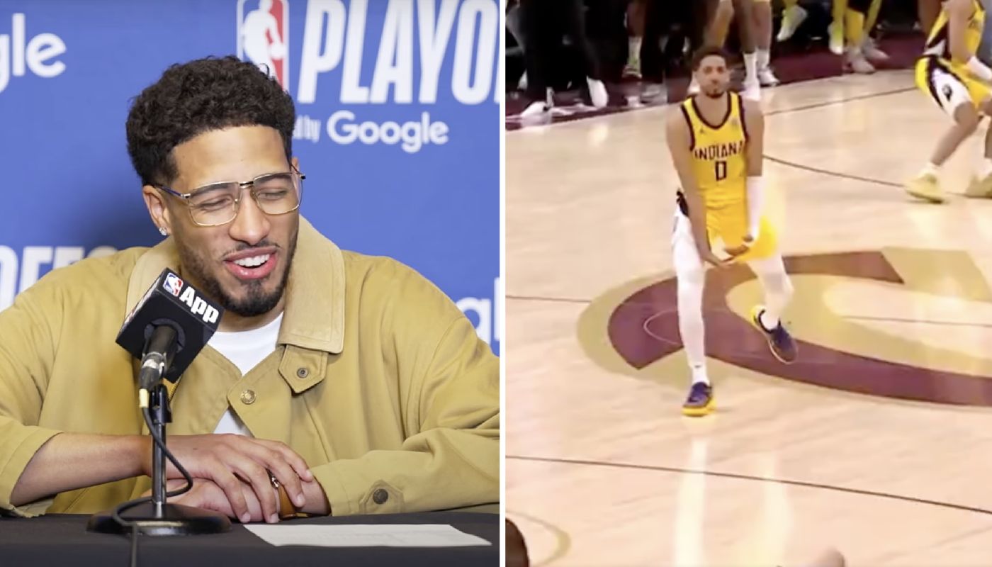 Tyrese Haliburton après son game winner contre les Cavaliers