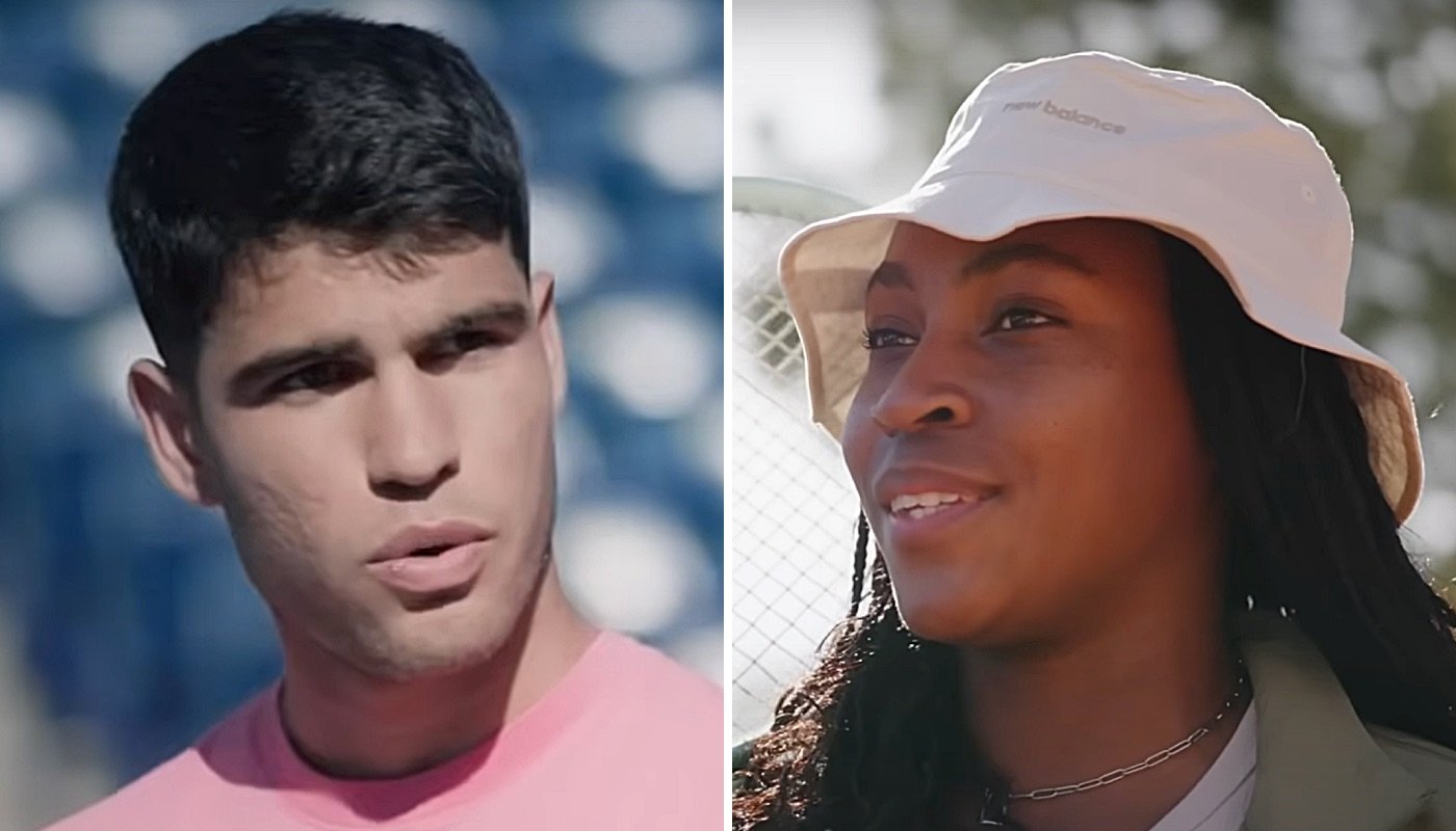 Les stars du tennis Carlos Alcaraz (gauche) et Coco Gauff (droite)