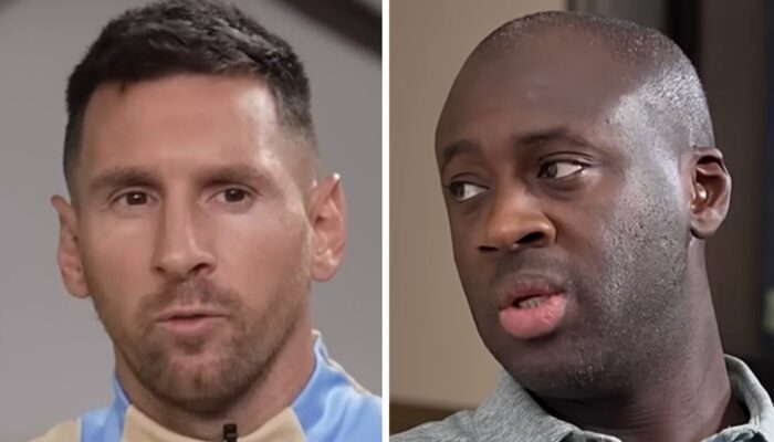 Les stars du football Lionel Messi (gauche) et Yaya Touré (droite)