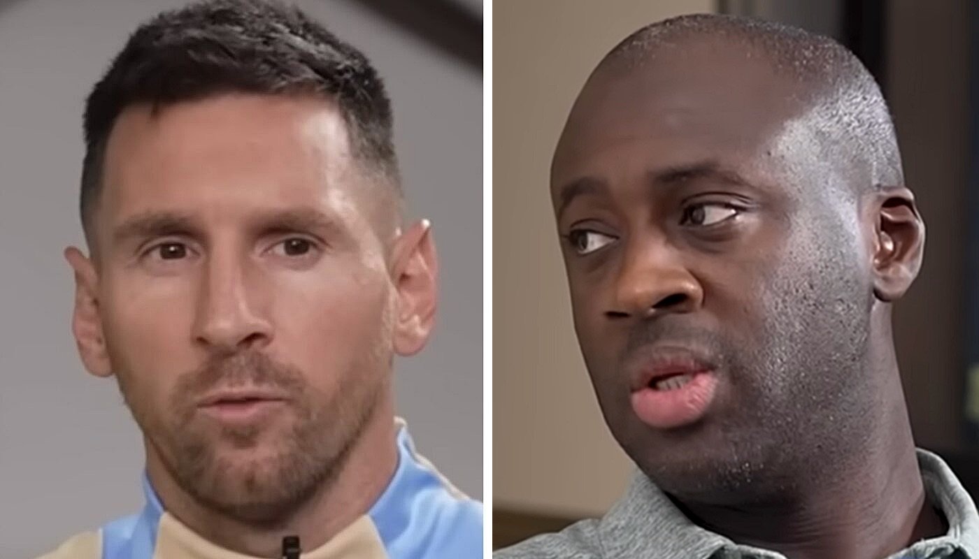 Les stars du football Lionel Messi (gauche) et Yaya Touré (droite)