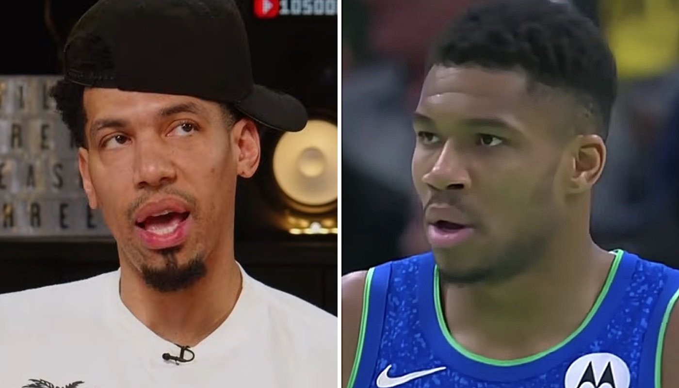 L'ancien champion NBA Danny Green (gauche) et la star des Milwaukee Bucks Giannis Antetokounmpo (droite)