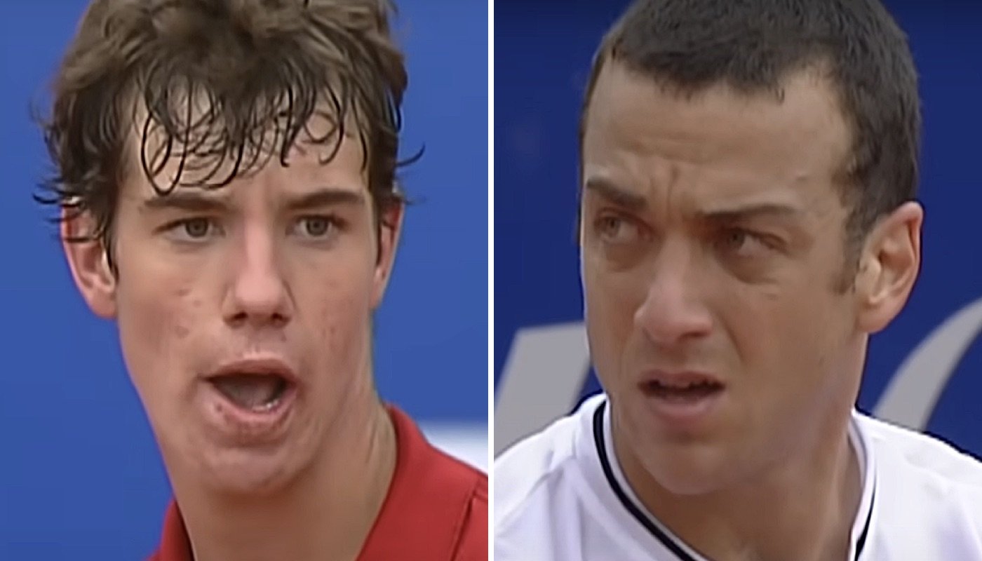 Les joueurs de tennis Richard Gasquet (gauche) et Franco Squillari (droite)