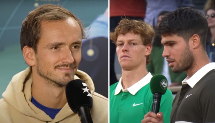 Daniil Medvedev, Carlos Alacaraz et Jannik Sinner