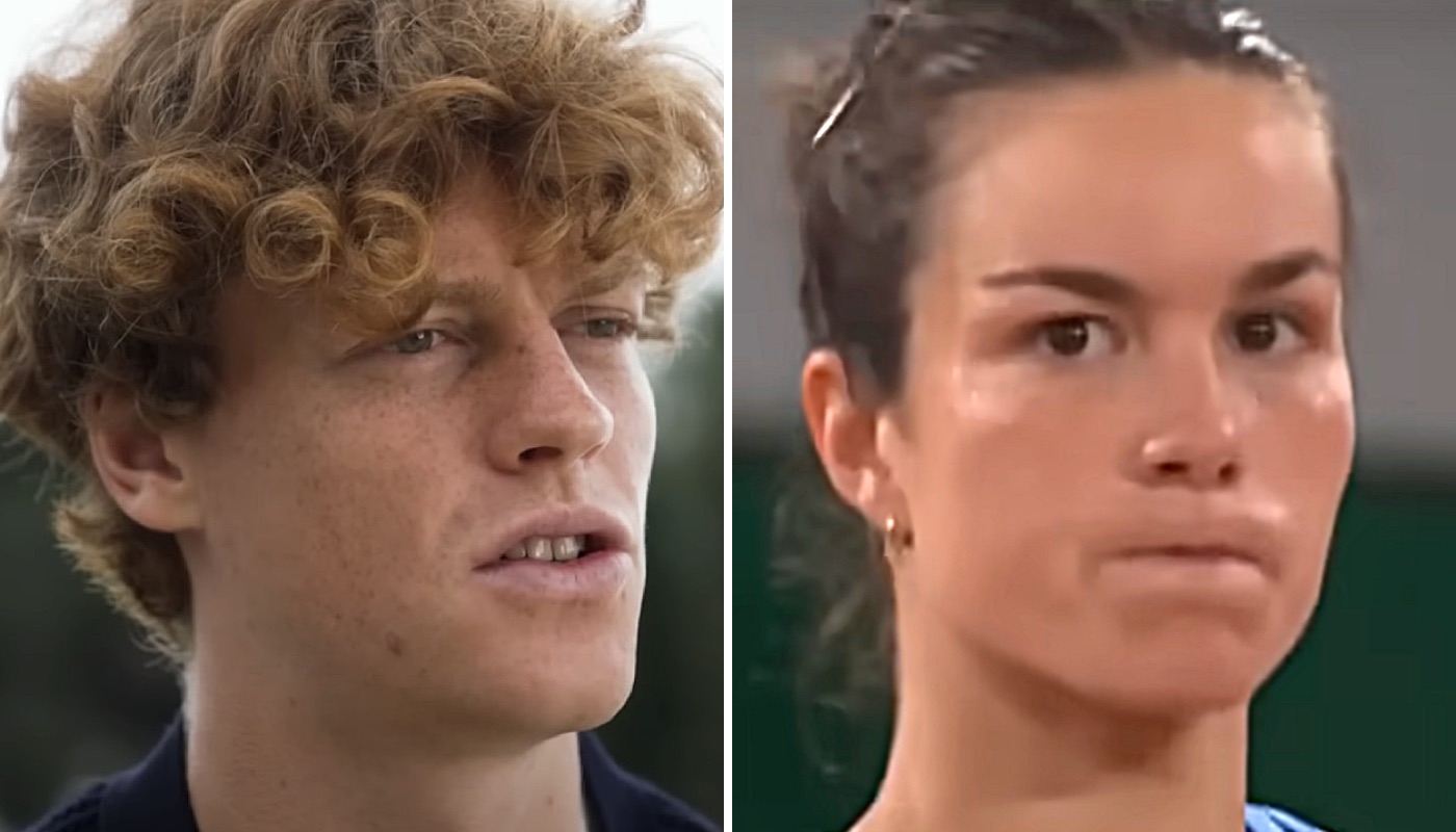 La star italienne du tennis Jannik Sinner (gauche) et la nouvelle coqueluche français Loïs Boisson (droite)