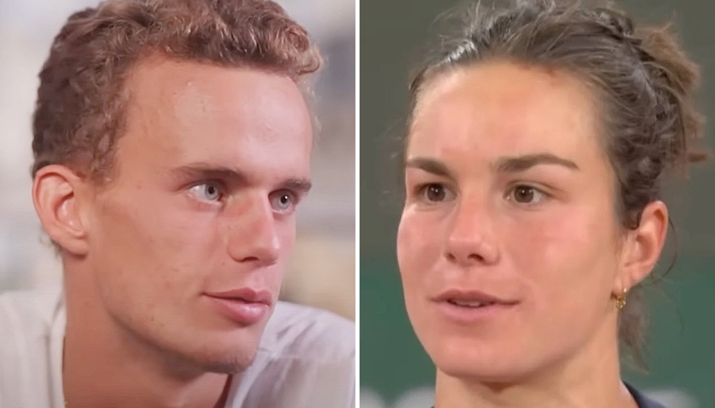 Les joueurs de tennis français Luca Van Assche (gauche) et Loïs Boisson (droite)