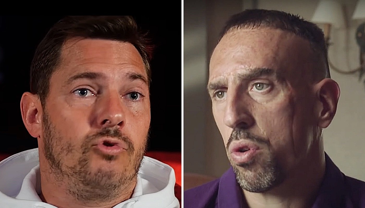 Les anciens joueurs du FC Metz, Ludovic Obraniak (gauche) et Franck Ribéry (droite)