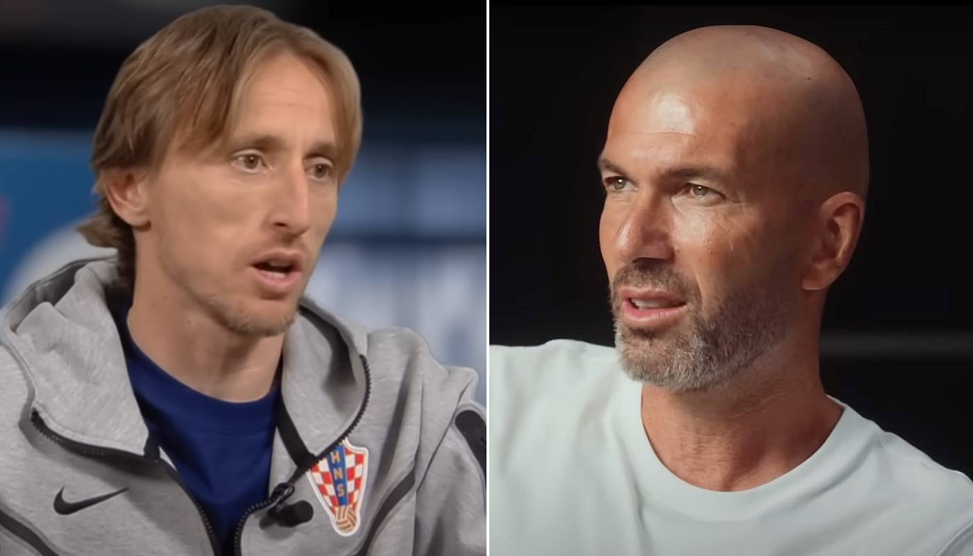 Luka Modric et Zinedine Zidane