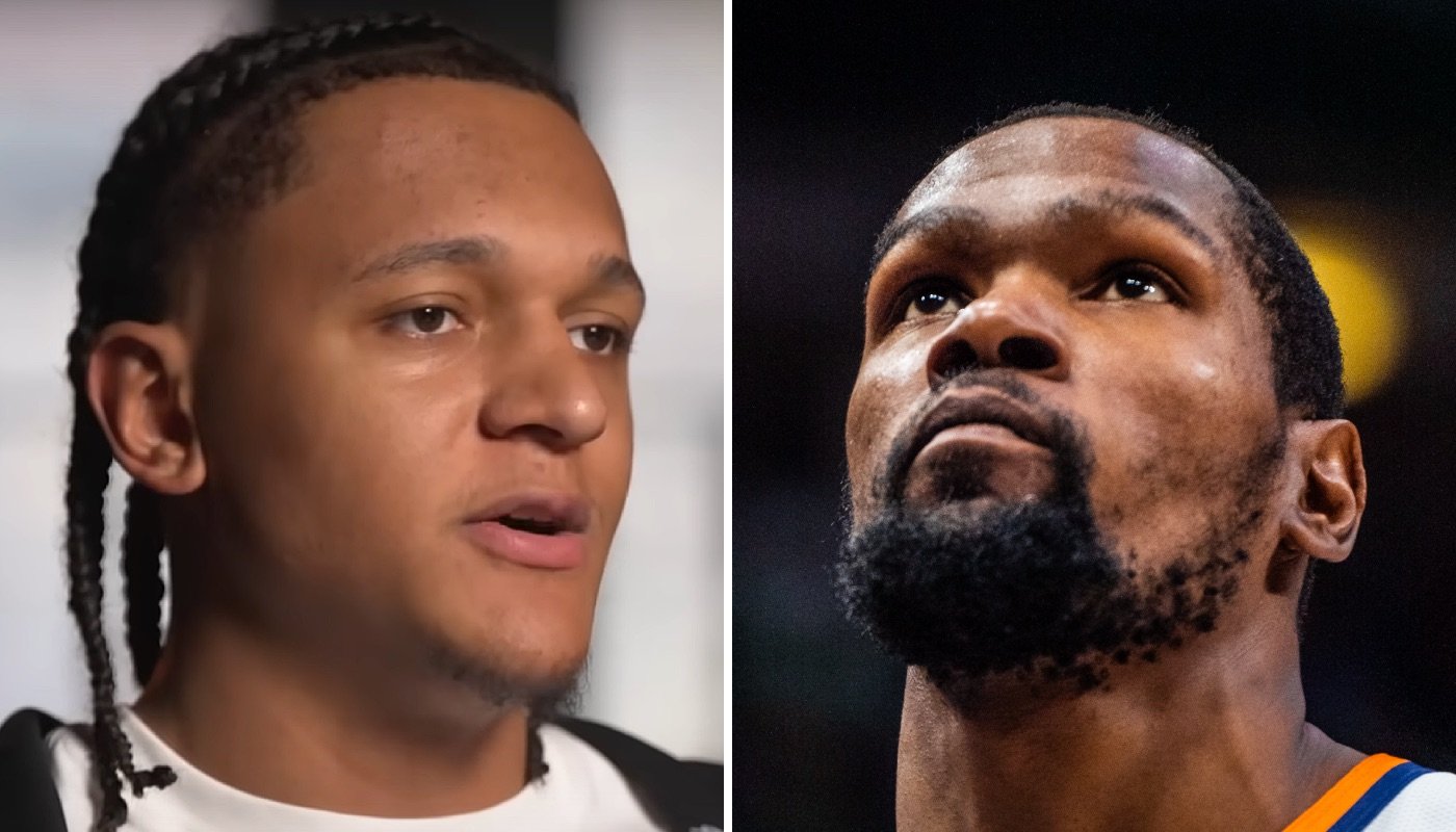 Les stars NBA Paolo Banchero (gauche) et Kevin Durant (droite)