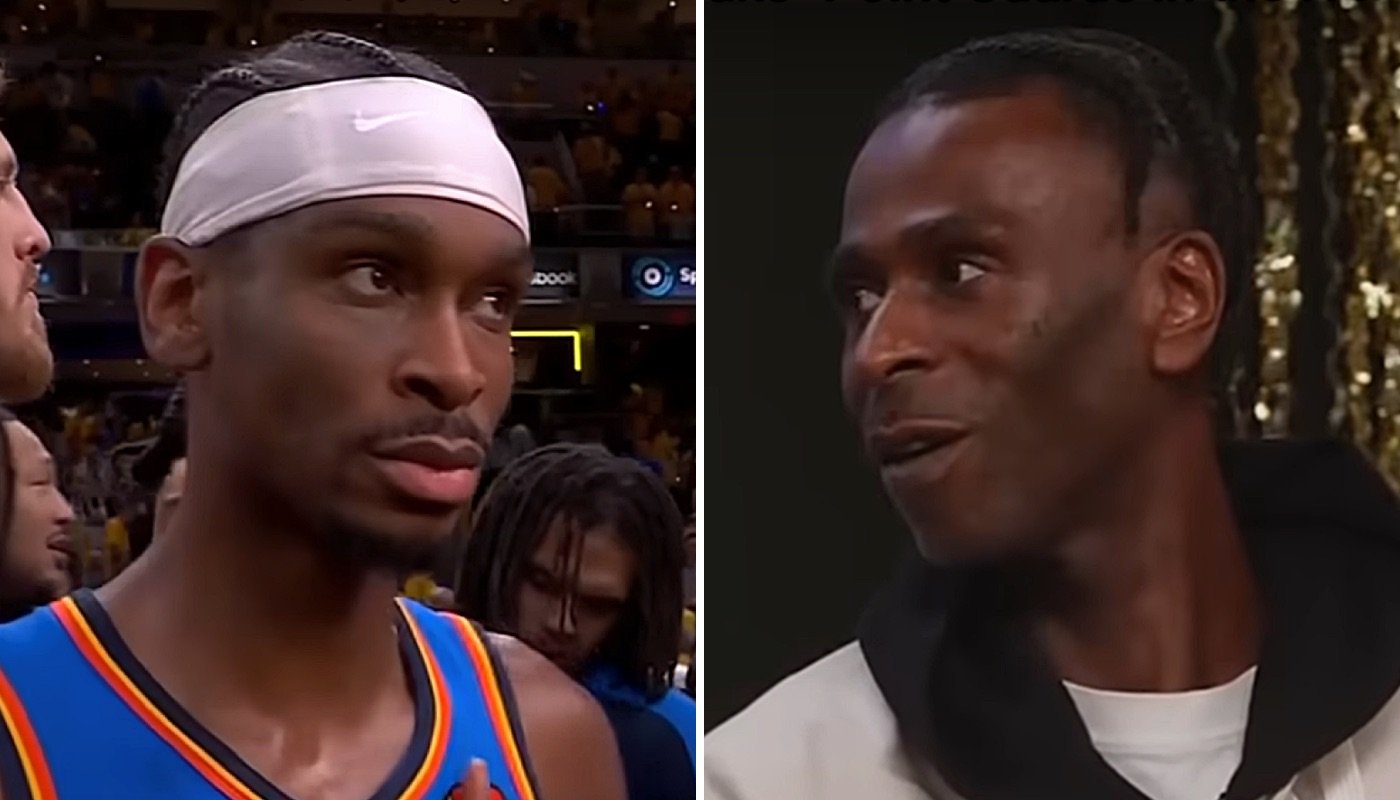 La star NBA Shai Gilgeous-Alexander (gauche) et son père, Vaughn Alexander (droite)
