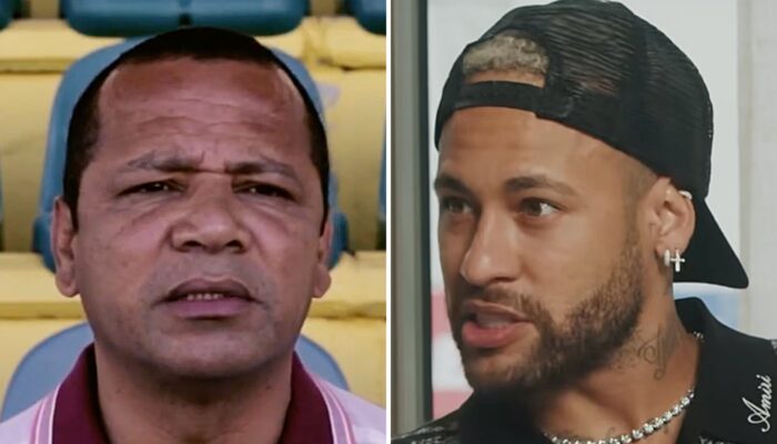 Neymar Sr. (gauche) et son fils, la star du football Neymar Jr. (droite)