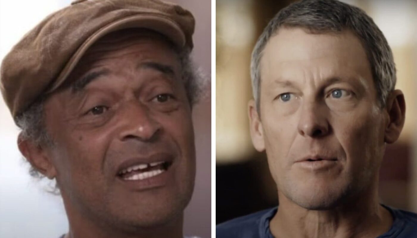 Yannick Noah et Lance Armstrong