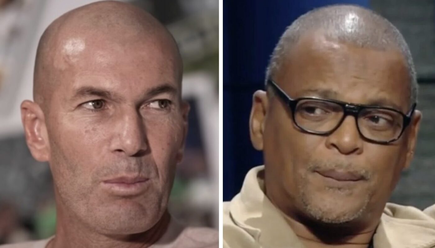 Zinédine Zidane et Bernard Lama