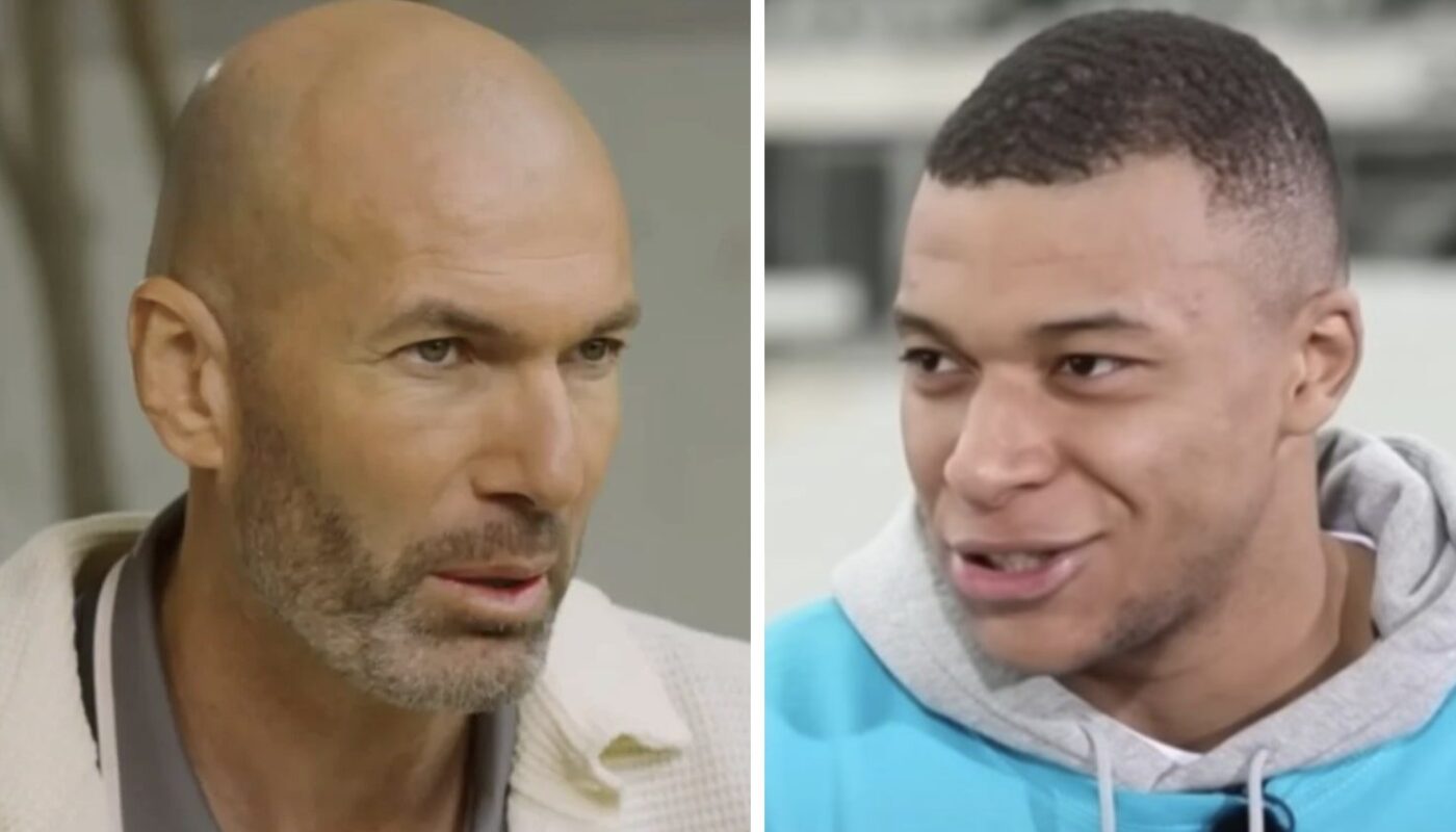 Zinédine Zidane et Kylian Mbappé