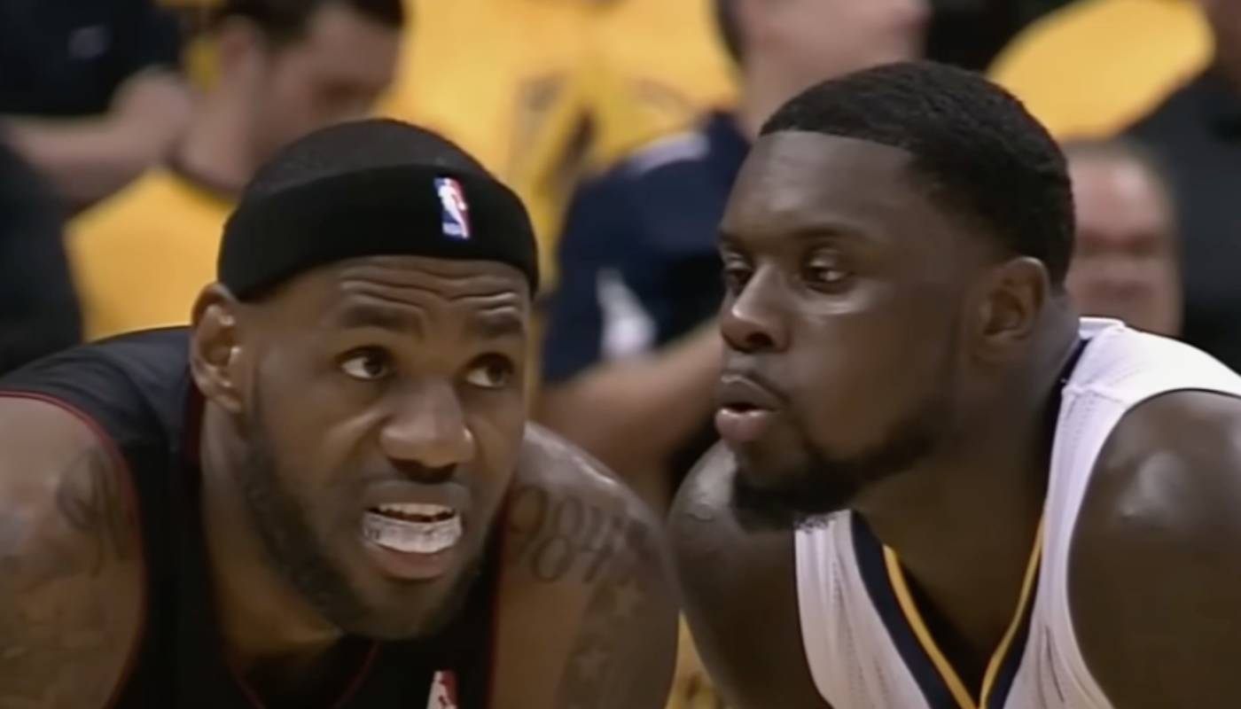 LeBron James et Lance Stephenson lors d'un moment viral