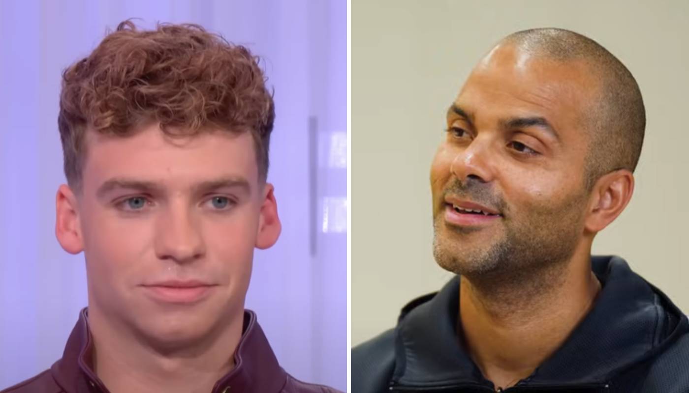 Léon Marchand, star de la natation et Tony Parker, légende des Spurs