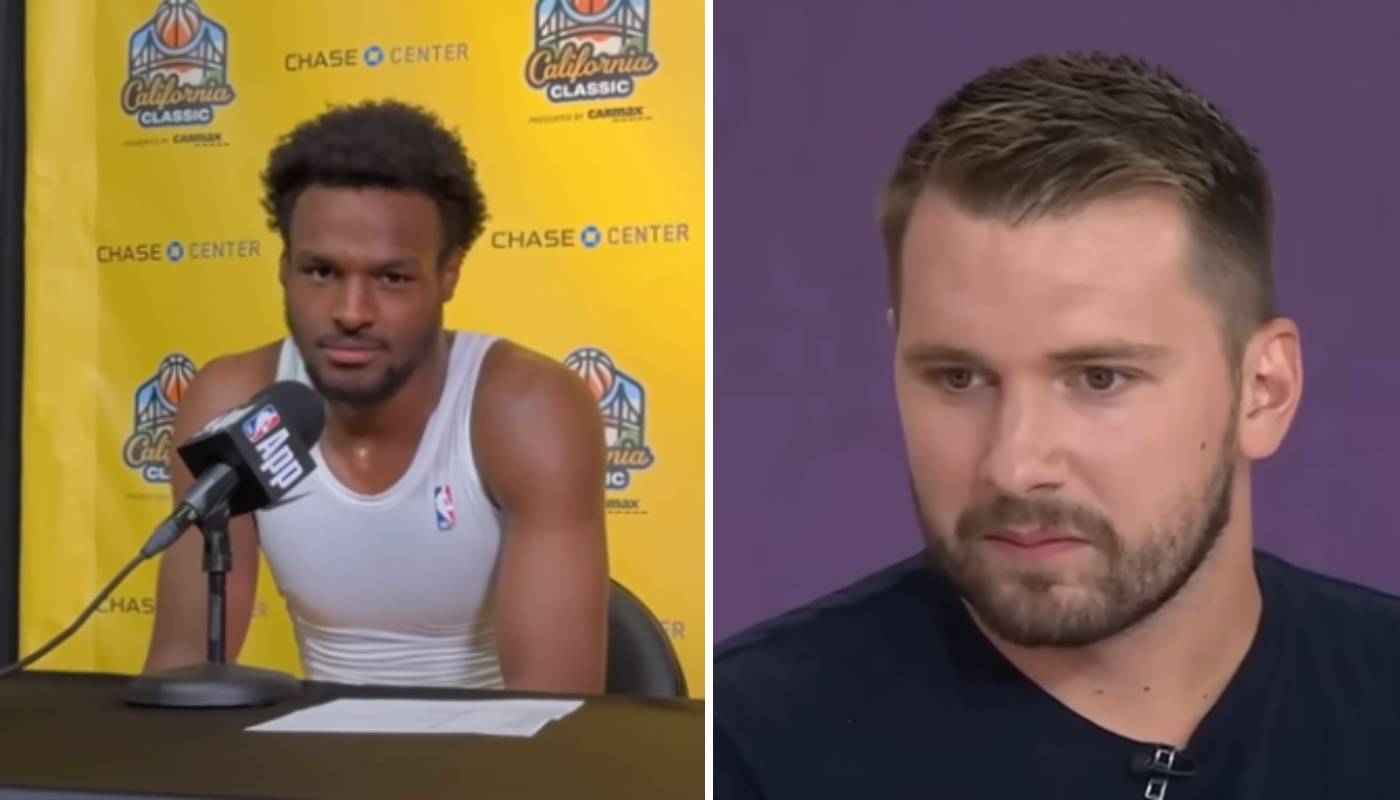 Bronny James et Luka Doncic, joueurs des Lakers