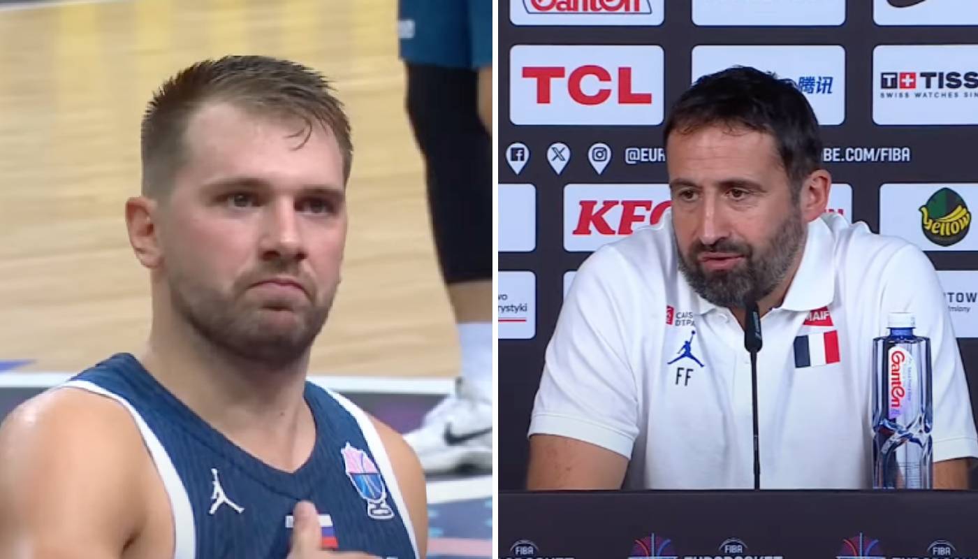 Luka Doncic et le sélectionneur des Bleus, Frédéric Fauthoux
